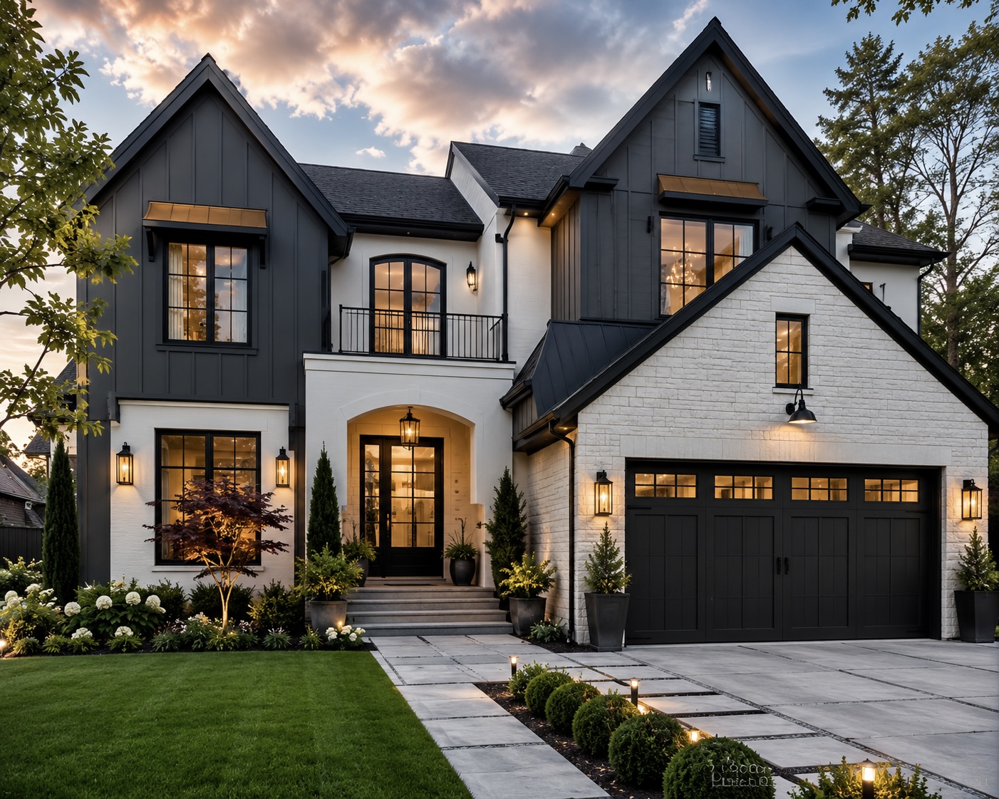 Bright open-concept painted interior